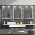 thumbnail image 4 of YUSAZENS Wall Mounted LED Vanity Bathroom Mirror, Aluminum Alloy Frame with 3 Color Light Modes, Dimmable Touch Control Modern Decor Mirror 20x28 Inch, 4 of 7