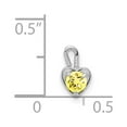 thumbnail image 3 of 14k White Gold November Birthday Month Synthetic Stone Heart Charm, 3 of 4