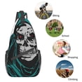 thumbnail image 6 of ZICANCN Death Evil Face Crossbody Sling Bag for Men Women - Casual Shoulder Backpacks for Travel Sport Climbing Runners Daypack, 6 of 9