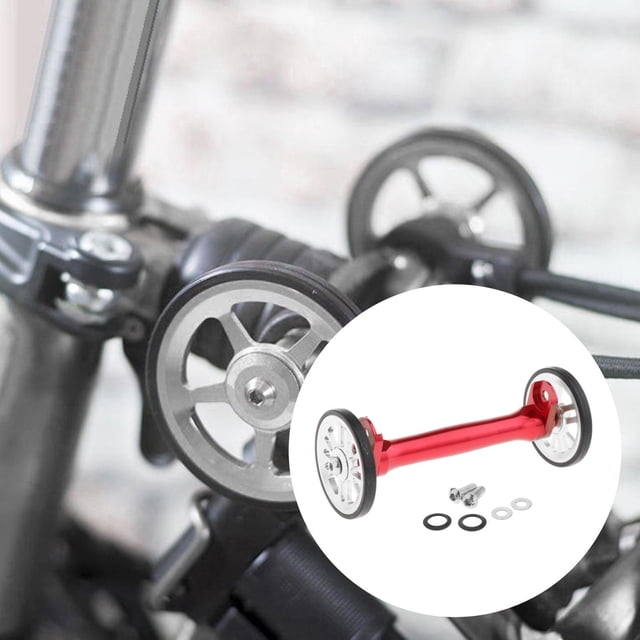 Bicicleta plegable Easy Rueda de extensión de extensión de Estacionamiento Transporte de Pasaje de de roja Baoblaze Ruedas fáciles de bicicleta