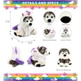 thumbnail image 3 of DolliBu Floppy Husky Unicorn Plush Stuffed Animal Toy - Super Soft Dogcorn Dress Up with Removable Unicorn Plush Outfit, Cute Fantasy Gift - 7.5 Inches, 3 of 7