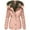 A01 Pink, variant on Women's Faux Fur Hooded Coats Warm Puffer Thicken Parka Overcoat Lined Down Jacket Puffer Coats Black L