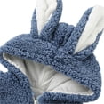 thumbnail image 4 of SYNPOS 0-12M Baby Girl Boy Winter Faux Sherpa Rabbit Ear Hooded Snowsuit Jumpsuit, 4 of 9