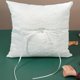 thumbnail image 5 of Wedding Ring Pillow Ivory Satin Ribbon Bow Pearls Lace Floral Embroidery Ring, 5 of 5