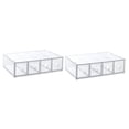 thumbnail image 4 of 2 Count 4 Compartment Drawer Box Clear Stationery Organizer Transparent Makeup, 4 of 8