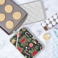 thumbnail image 5 of Yayeee Pot Holders Kitchen Heat Resistant with Pocket 7"x9.8" Cotton Oven Cooking Hot Pads, Black Christmas Holly, 5 of 7