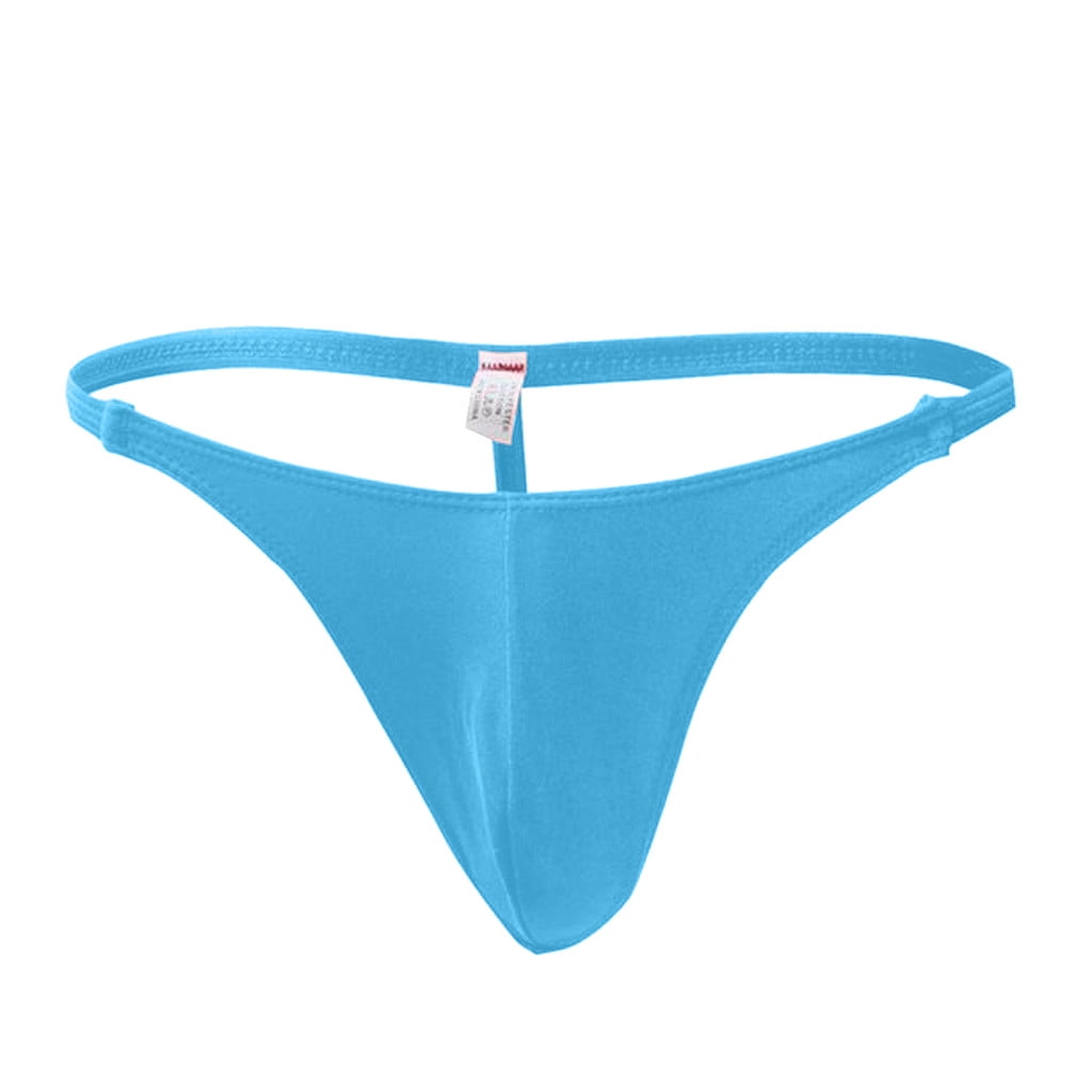 YUEHAO underwear women Men's Sretch T-back Micro Thong Briefs Underwear Light blue One Size -