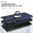 thumbnail image 5 of for Samsung Galaxy A32 5G Case, 360° Rotatable Ring Holder Kickstand Dual Layer Military-Grade Drop Tested Protection Support Car Holder Mount Magnetic Absorbing Bumper Phone Case, Blue, 5 of 7