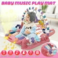 thumbnail image 6 of Babyeap Baby Gym Play Mat 3 in 1 Fitness Rack with Music and Lights Fun Piano Baby Activity Center,Pink, 6 of 11