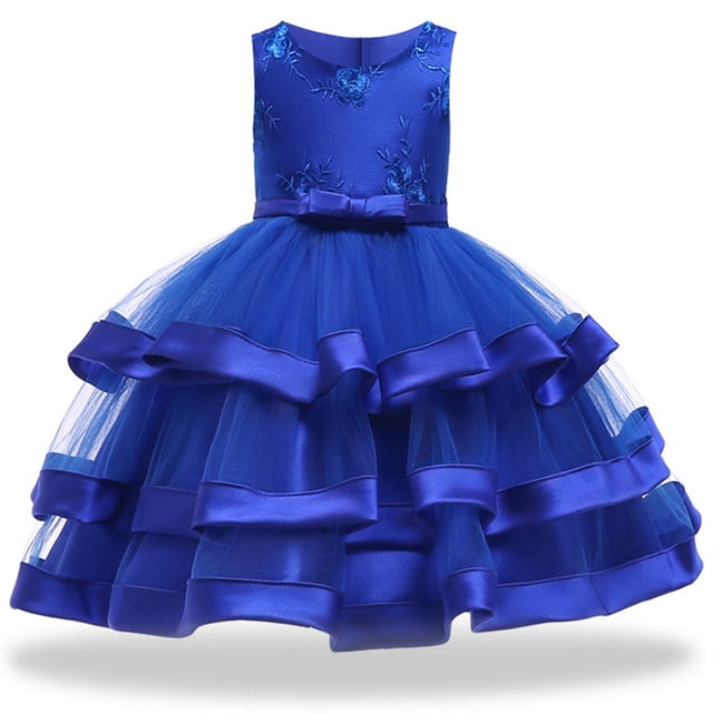 Nouvelles Robes pour Filles Tutu Princesse Robe de Soirée pour Enfants Robe de Demoiselle d'Honneur pour Enfants Robe de Mariage vestido 5 6 7 8 Ans