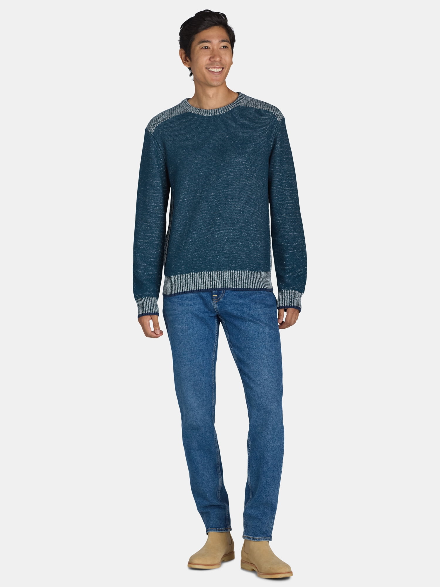Tribekka 44 Men's Plaited Rib Crewneck Sweater, Sizes XS-3XL