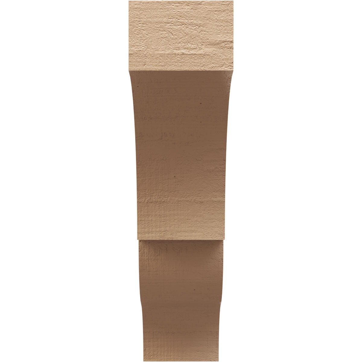8"W x 32"D x 32"H Thin Asheboro Rough Cedar Woodgrain TimberThane Corbel, Primed Tan