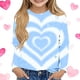 thumbnail image 1 of Blusas y camisas de manga larga con cuello redondo Camisas con estampados de manga larga Cuello redondo lindo Blusas casuales elegantes Ropa Camisas de cuello redondo Niña Top de poliéster, 1 of 5