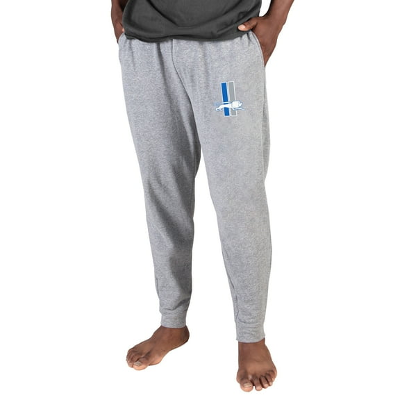 Men's Concepts Sport Gray Detroit Lions Throwback Logo Mainstream Cuffed Terry Pants