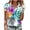 A-Multicolor, variant on Women's Golf Print Tops Fashion Loose Fit Zipper Lapel Collar Short Sleeve Blouse Women Spring Summer Sportswear T-Shirts A-Green S