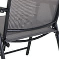 thumbnail image 5 of Set Of 2 Patio Folding Chairs, Stackable Sling Chairs with Armrests for Outdoor Use, 5 of 9