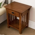thumbnail image 4 of Leick Mission Impeccable 1 Drawer Nightstand in Medium Oak, 4 of 7