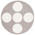 thumbnail image 2 of SAFAVIEH Calico Cian Geometric Polyester Shag Area Rug, Gray/Ivory, 6'7" x 6'7" Round, 2 of 8