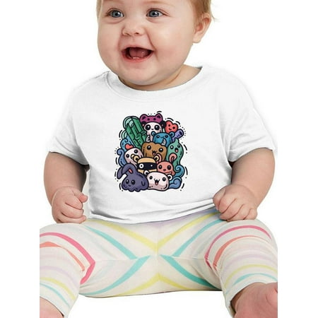 

Cute Animals Sticker Style T-Shirt Infant -Image by Shutterstock 24 Months