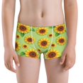thumbnail image 5 of Yiaed Sunflower Leaves Print Boys' Boxer Briefs Cotton Casual Stretch Comfort Boys Boxers - Kids Boxer Briefs Underwear for Boys (6-18)-Medium, 5 of 5