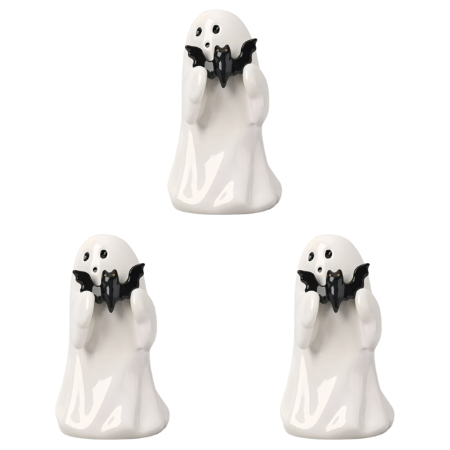 Estatua Del Fantasma Murciélago Halloween Escultura Escritorio Espeluznante