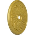 thumbnail image 3 of 42 1/8"OD x 1 7/8"P Sellek Ceiling Medallion (Fits Canopies up to 9"), Hand-Painted Rich Gold, 3 of 7