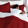 thumbnail image 4 of Bare Home Ultra-Soft Premium 1800 Series Goose Down Alternative Comforter Set - Hypoallergenic - All Season - Plush Siliconized Fiberfill (King/Cal King, Red), 4 of 6