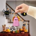 thumbnail image 2 of 6Pcs Halloween Hanging Ornaments Cute Ghost Tree Decorations, Pastel Pink & Light Pink Mini Pendant Set for Home Party Supplies, Spooky Festive Accents for Indoor Display & Celebration (Pink), 2 of 4