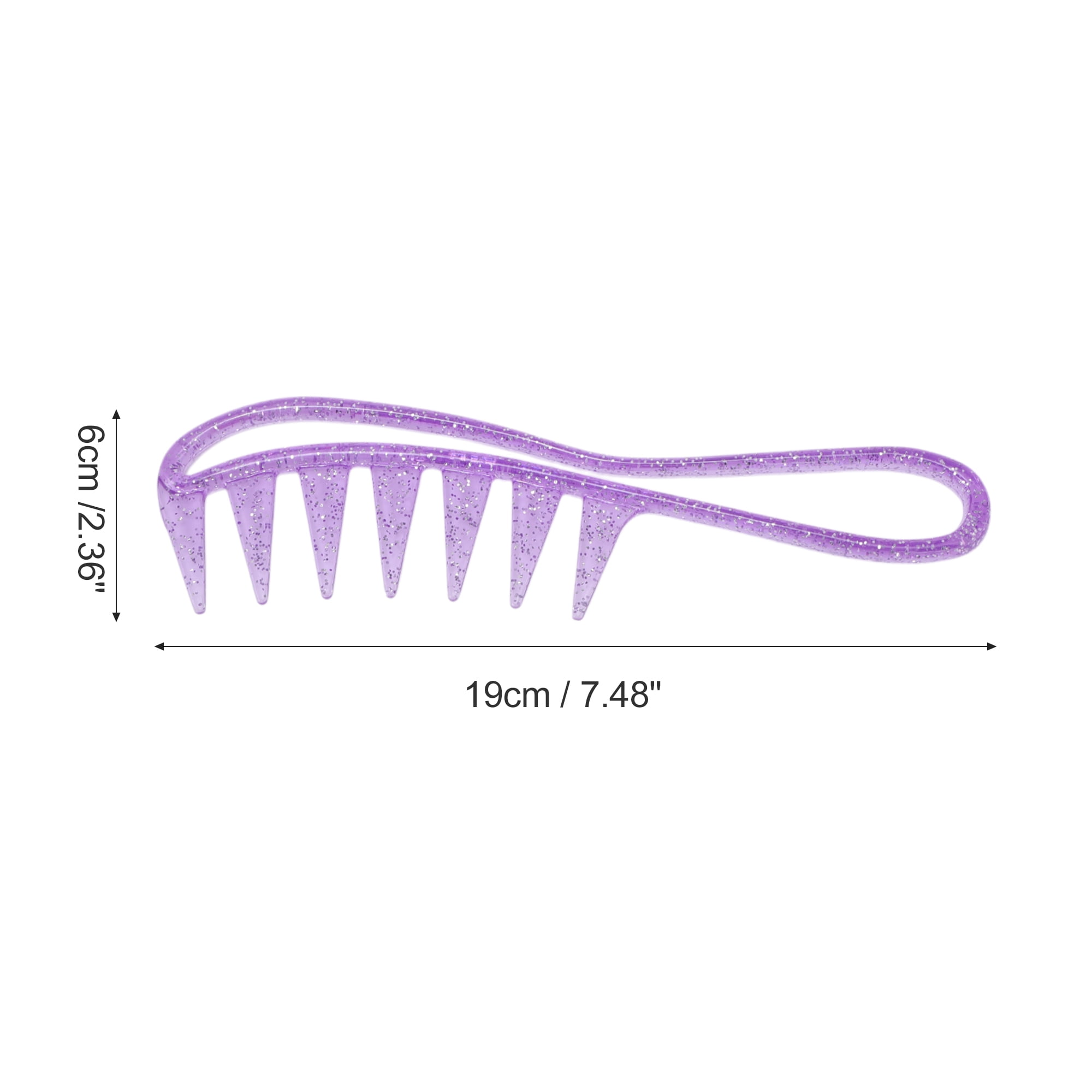 Unique Bargains 1 Pc Women Wide Tooth Comb for Curly Hair All Hair Types Purple
