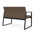 thumbnail image 5 of Lesro Gansett Polyurethane Reception Loveseat Waiting Room Guest in Black/Castillo Quarry Brown, 5 of 7