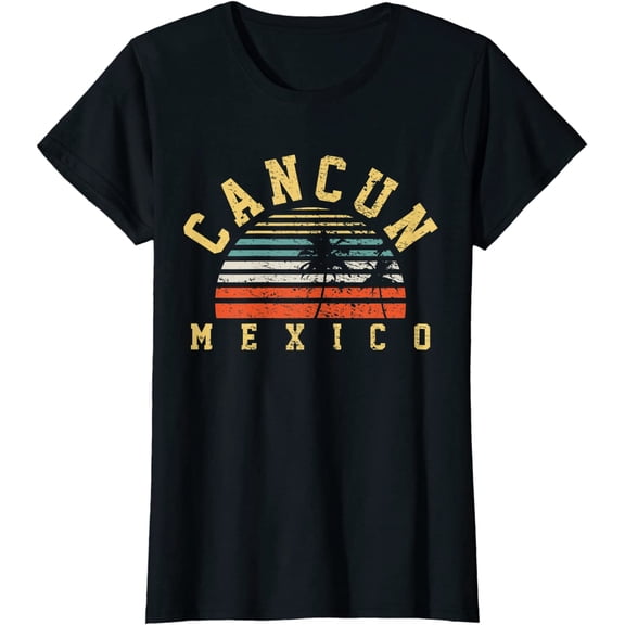 Women Tops Cancun Mexico Short Sleeve Casual T-Shirt