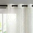 thumbnail image 3 of VCNY Home Charlotte 2-Piece Ivory Quatrefoil Sheer Curtain Set, 38" x 84", 3 of 5