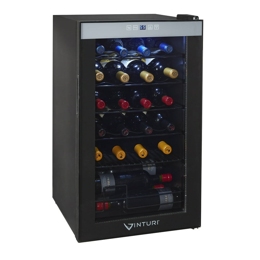 Vinturi 24Bottle Freestanding Wine Chiller, Auto Defrost and