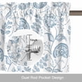 thumbnail image 6 of Light Blue Farmhouse Kitchen Curtain Valances for Windows Farmhouse Short Curtains, Retro Botanical Plant Fruit Leaf Rod Pocket Valance Curtain for Bedroom Cafe Living Room 42"x18", 6 of 8