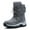 Gray, variant on Stepedia Winter Snow Boots Warm Faux Fur Lined Mid Calf Waterproof Shoes for Men, Black