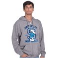 thumbnail image 5 of Vintage Smurf University Graduate Zip Up Hoodie Men's Women's Brisco Brands S, 5 of 6