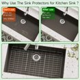 thumbnail image 5 of Protectores De Fregadero Para Fregadero De Cocina De 28-3/8"" X 14-3/16"" Estante De Metal Para Fregadero Para Parte Inferior Del Fregadero Rejilla De Fregadero De Cocina Y Protectores De Fregadero Co, 5 of 5