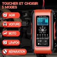 thumbnail image 2 of 10A Intelligent Battery Charger 12V-24V Car Motorcycle Battery Charger Automatic Auto Maintainer with LCD Display Fo[32], 2 of 4