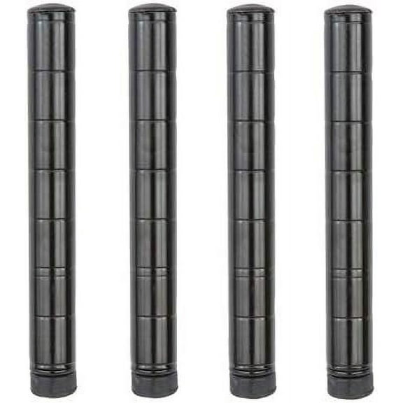 WYDK 34''H Black Epoxy Wire Shelving Posts | Pack of 4 Posts | NSF Commercial Heavy Duty |