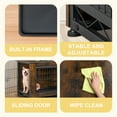 thumbnail image 6 of Walsunny Wooden Dog Crate Furniture,Double-Doors Kennel Indoor with Divider and Removable Tray,End Table Dog Crate for Decoration 38.6"L x 25.6"W x 26.8"H，Brown, 6 of 7