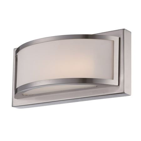 

Wall Sconces 1 Light With Brushed Nickel Finish Iron Rectangular 10 inch 4.8 Watts