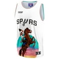 thumbnail image 2 of Unisex NBA & KidSuper Studios by Fanatics White San Antonio Spurs Hometown Jersey, 2 of 6
