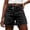 Black, variant on Womens Jean Shorts Designer Asymmetrical Waist Denim Shorts For Slim Fit Versatile Wide Leg Casual Sizes S-XL,Gray