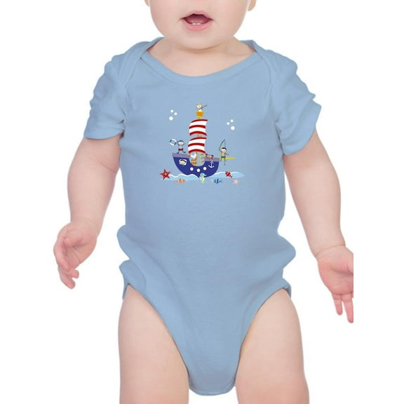 Pirate Kids On A Ship Bodysuit Infant -Image by Shutterstock, 6 Months