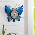 thumbnail image 2 of Evergreen Butterfly Outdoor Wall Thermometer, Blue Blue, 2 of 4