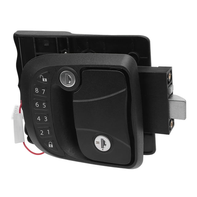 RV Keyless Entry Remote Control Lock for Trailers Motorhomes Zinc Alloy Keypad Door Latch Compact Black