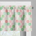 thumbnail image 5 of Ambesonne Geometric Valance & Curtain, Christmas Toned Shapes, 55"x30", Green White and Dark Pink, 5 of 7