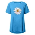 thumbnail image 4 of Pompotops Chemises Mode Décontractée pour Femmes Manches Courtes Tee-Shirt Ample Tunique Blouse, 4 of 4
