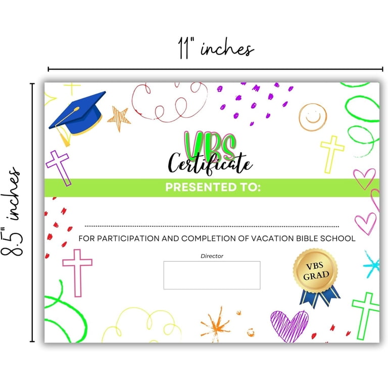 Vbs Attendance Certificate Clipart Printable Vbs