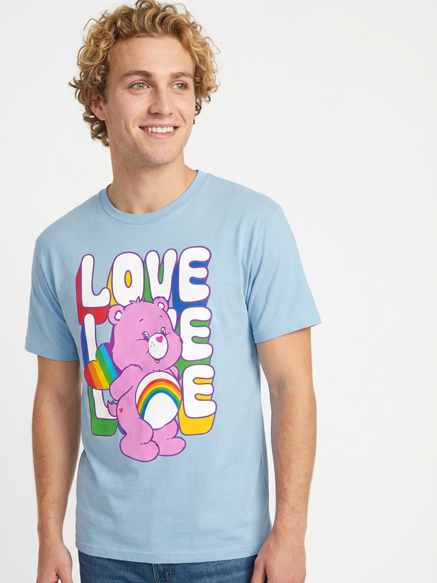 Care Bears, Men's & Big Men's Pride Graphic Tee, Love, Sizes S-3XL